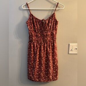 Lola Burgundy Floral Mini Dress